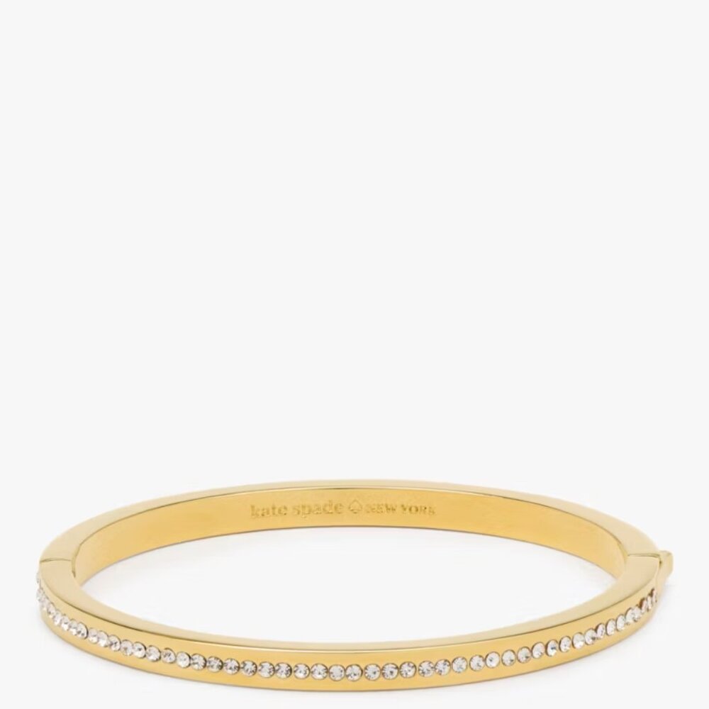 NWT Kate Spade Ring It Up Pave Bangle - Gold/Clear